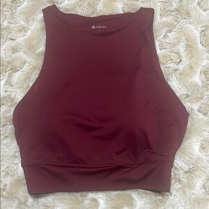Maroon Sleeveless Crop Top